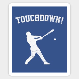 Touchdown! Funny Baseball Player Silhouette Sticker